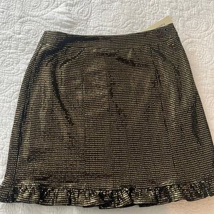 Francesca’s Designs Gold Sequin Skirt